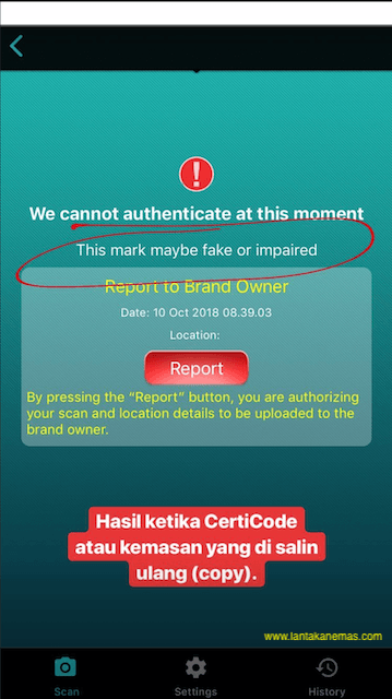 Aplikasi CertiEye gagal cek CertiCard